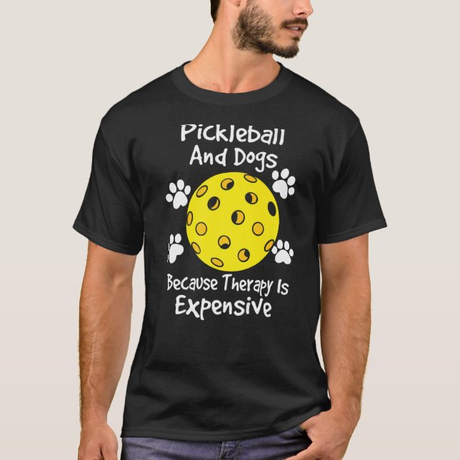 Camiseta piquetes y perros porque la terapia es costosa (Anverso)