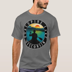 Camiseta Piragüismo en el lago Porcupine Wisconsin