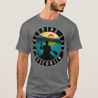 Camiseta Piragüismo en el lago Porcupine Wisconsin