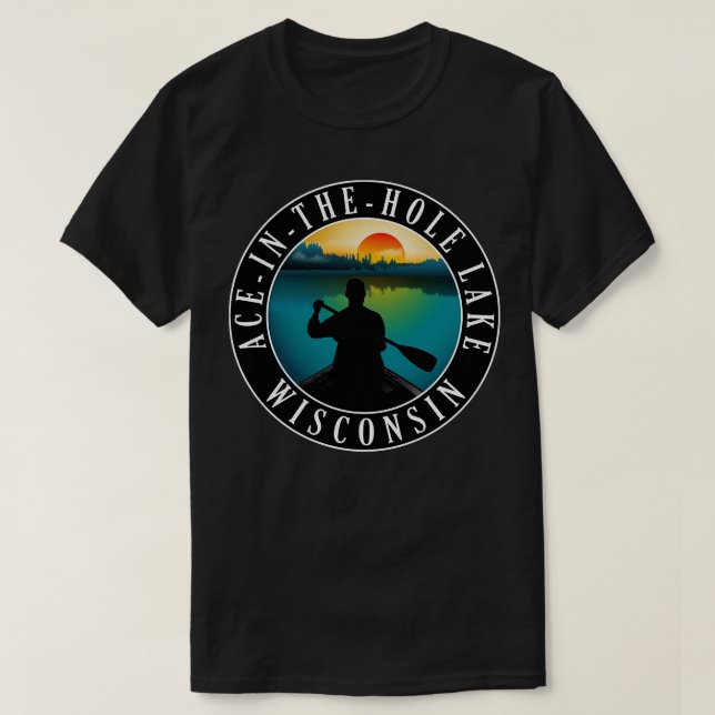 Camiseta Piragüismo en el lago Wisconsin (Diseño del anverso)