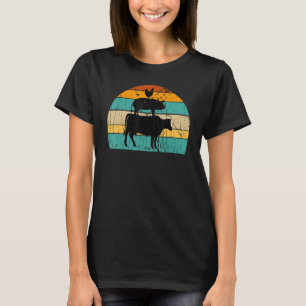 Camiseta Pirámide Alimenticia Vintage Carnívoro Come Carne 