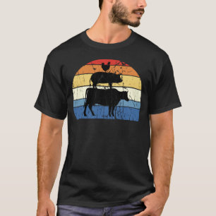 Camiseta Pirámide Alimenticia Vintage Carnívoro Come Carne 