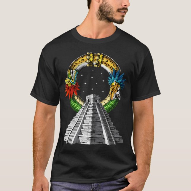 Camiseta Pirámide Azteca Antigua (Anverso)