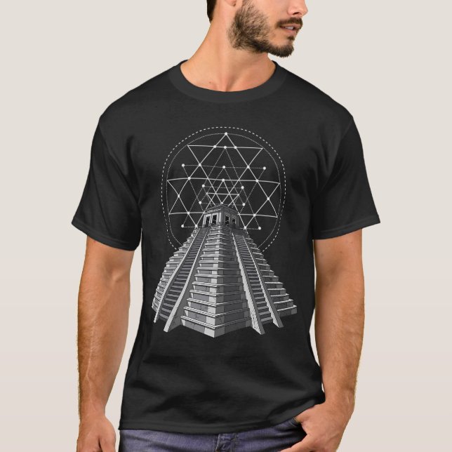 Camiseta Pirámide Azteca Antigua (Anverso)