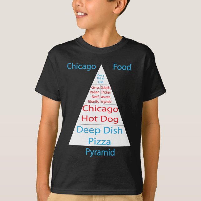 Camiseta Pirámide de alimentación de Chicago (Anverso)