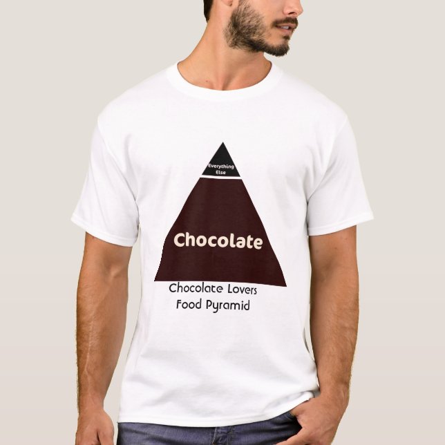 Camiseta Pirámide de alimentación del chocolate (Anverso)