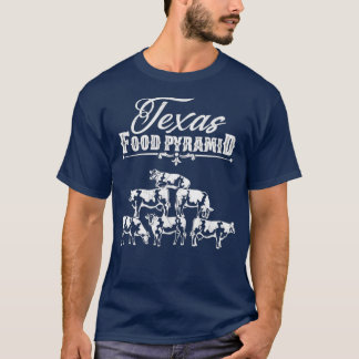 Camiseta Pirámide de alimentos de Texas Funny Pirámide de v