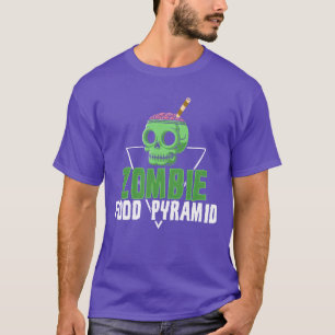 Camiseta Pirámide de alimentos para zombis dieta equilibrad