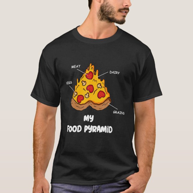 Camiseta Pirámide de alimentos Pizza My Nutrition Pyramid (Anverso)