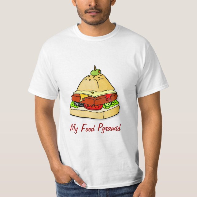 Camiseta Pirámide de hamburguesas (Anverso)