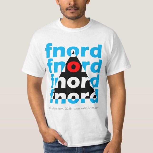 Camiseta Pirámide de Illuminati - Fnord blanco grande (Anverso)
