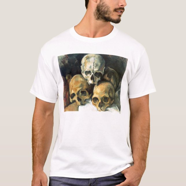 Camiseta Pirámide de los cráneos Paul Cezanne (Anverso)
