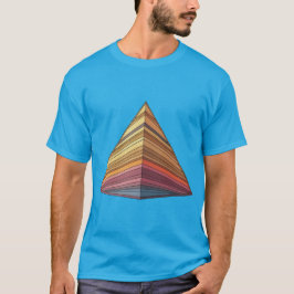 Camiseta Pirámide geométrica de degradado