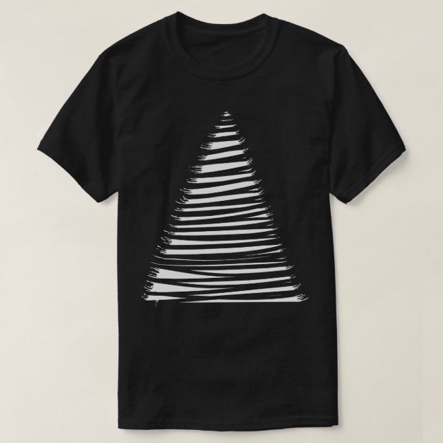 Camiseta pirámide rayada (Diseño del anverso)