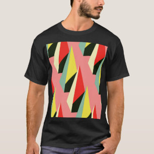 Camiseta Pirámides 3D: Vintage Geométrico Retro.