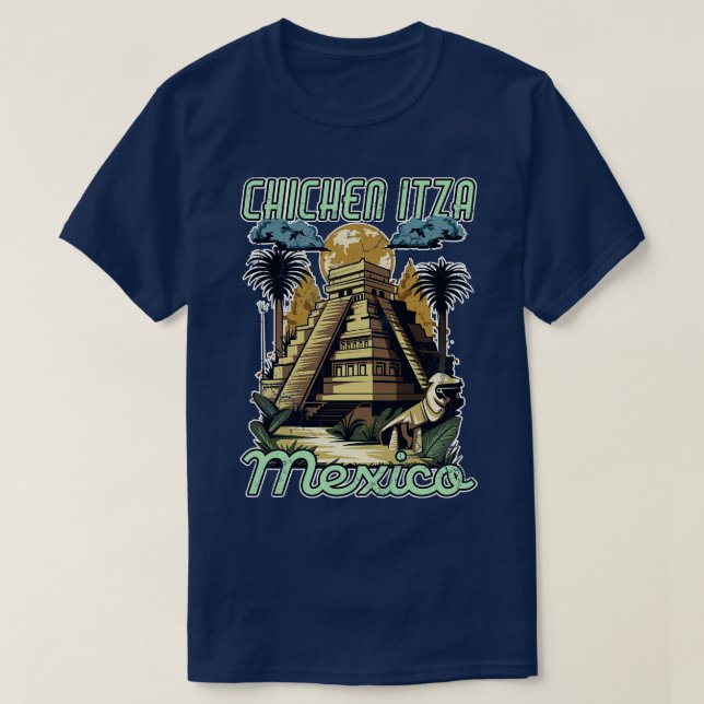 Camiseta Pirámides de Chichen Itza México (Diseño del anverso)