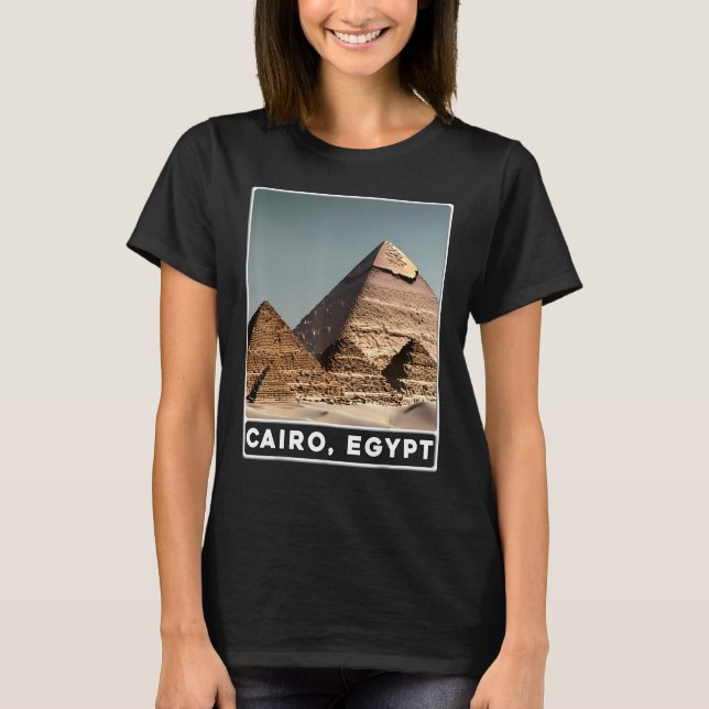 Camiseta Pirámides de Giza El Cairo de recuerdo de Egipto (Anverso)