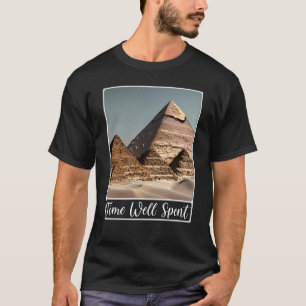 Camiseta Pirámides de Giza El Cairo Tiempo Bien Gastado en 