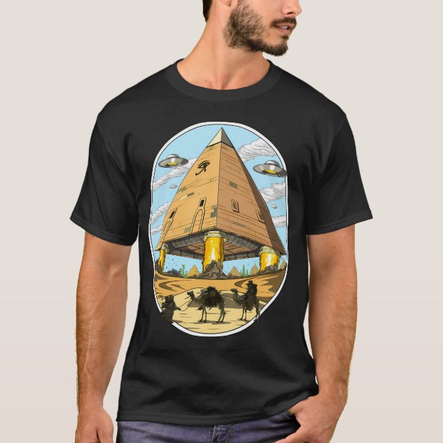 Camiseta Pirámides Egipcias Alienígenas (Anverso)