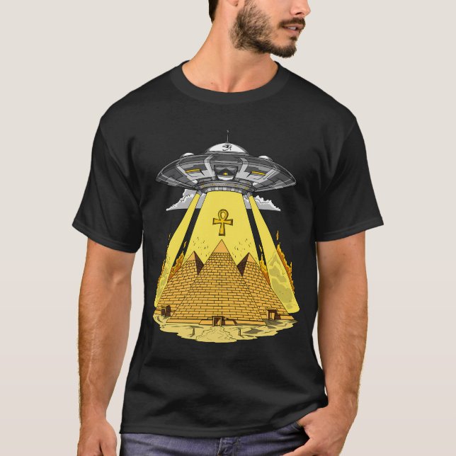 Camiseta Pirámides Egipcias Alienígenas (Anverso)