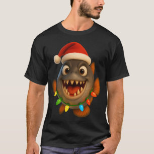 Camiseta Piraña de Navidad