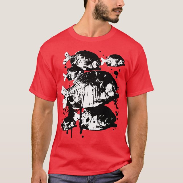 Camiseta Pirañas sangrientas (Anverso)