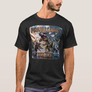 Camiseta Piranhasaurus Destruye Fotográfico – Divertido Ate