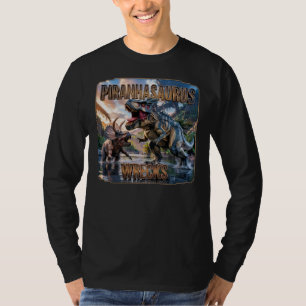 Camiseta Piranhasaurus Destruye Fotográfico – Divertido Ate