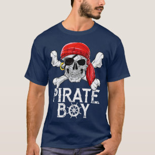 Camiseta Pirata Boy T Jolly Roger bandera Skull Crossbone