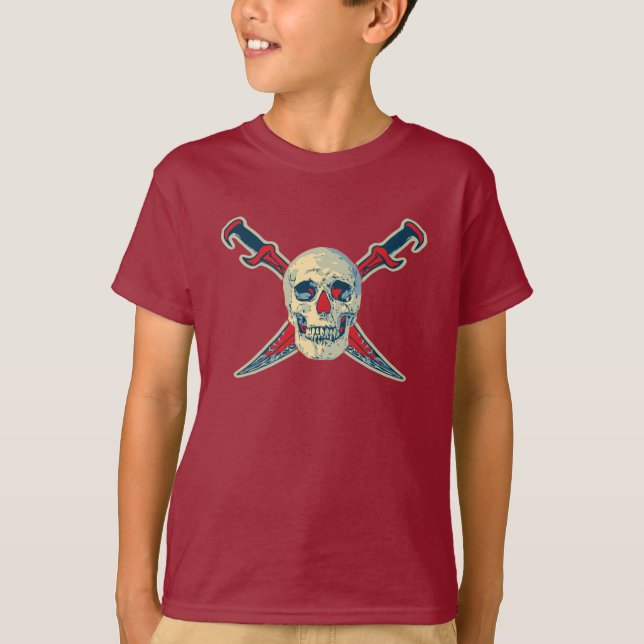 Camiseta Pirata (Calavera) - Los niños tienen el confort bá (Anverso)