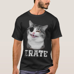 Camiseta Pirata Cat Pi Day Math Ship Captain Cat Kitts