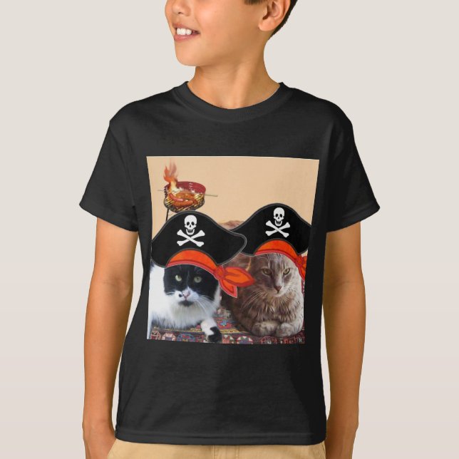 Camiseta PIRATA CATS, habla como el Día del Pirata (Anverso)