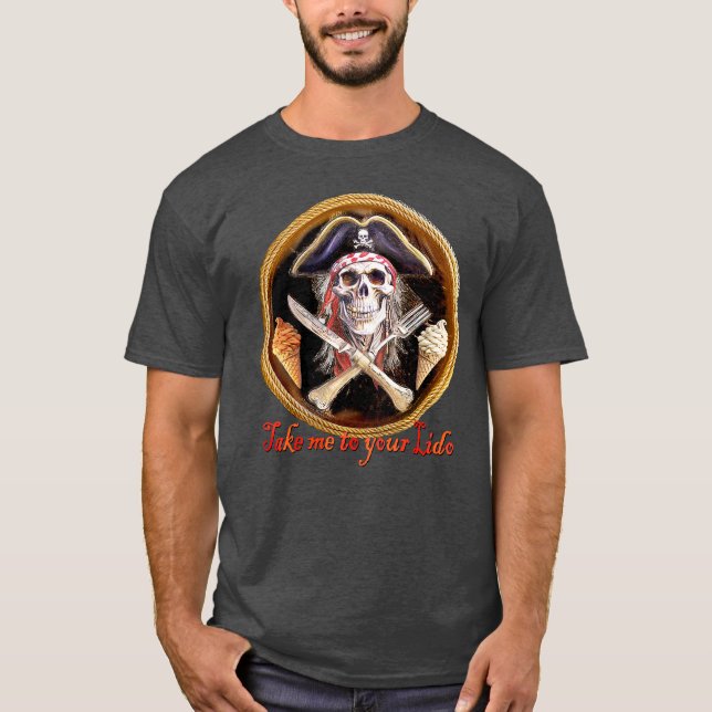 Camiseta Pirata con helado "Llévame a tu Lido" (Anverso)