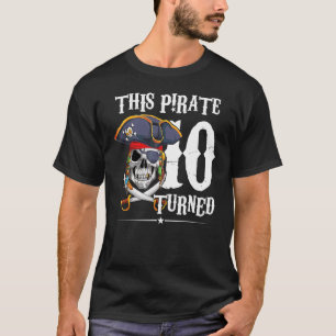 Camiseta Pirata cumplió 10 años Chica 10 cumpleaños 2012
