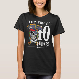 Camiseta Pirata cumplió 10 años Chica 10 cumpleaños 2012