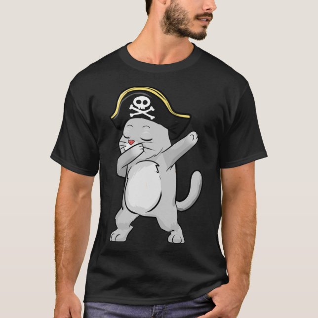 Camiseta Pirata Dabbing Cute Cat ama a gatos Mascotas Gatit (Anverso)