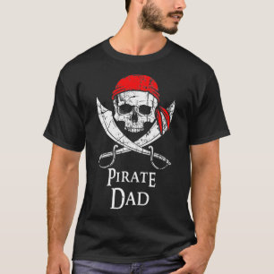 Camiseta Pirata Dad Skull Y Crossbone Flag