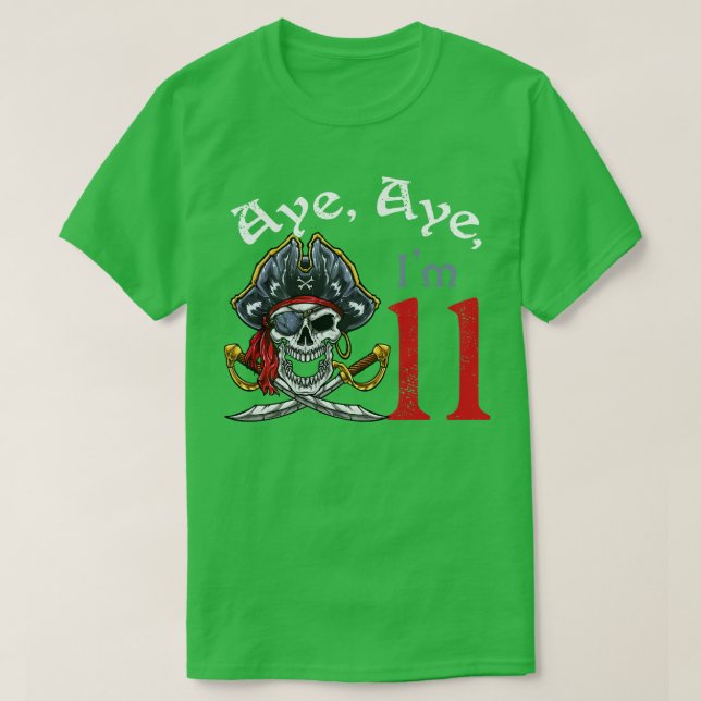 Camiseta Pirata de 11 años (Diseño del anverso)