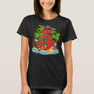 Camiseta Pirata de 5 años Cumpleaños Arr Pirates Barco Arr