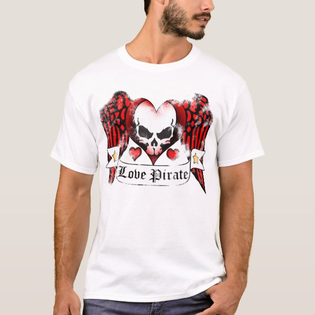 Camiseta Pirata de amor angustiada (Anverso)