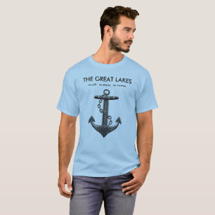 Camiseta Pirata de anclaje cromado metálico de temática náu
