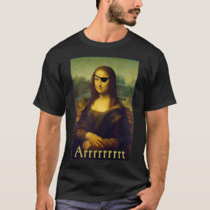 Camiseta Pirata de arte Mona Lisa
