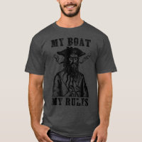 Pirata de barba negra mi barco mis reglas curioso 