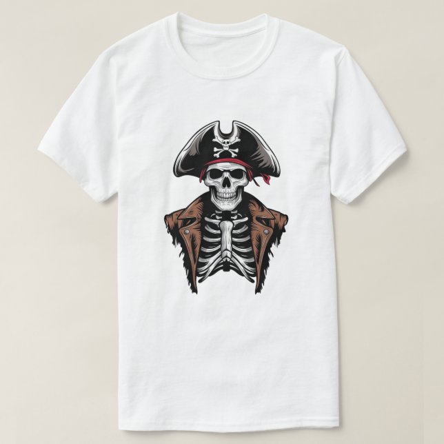 Camiseta Pirata de cráneo (Diseño del anverso)