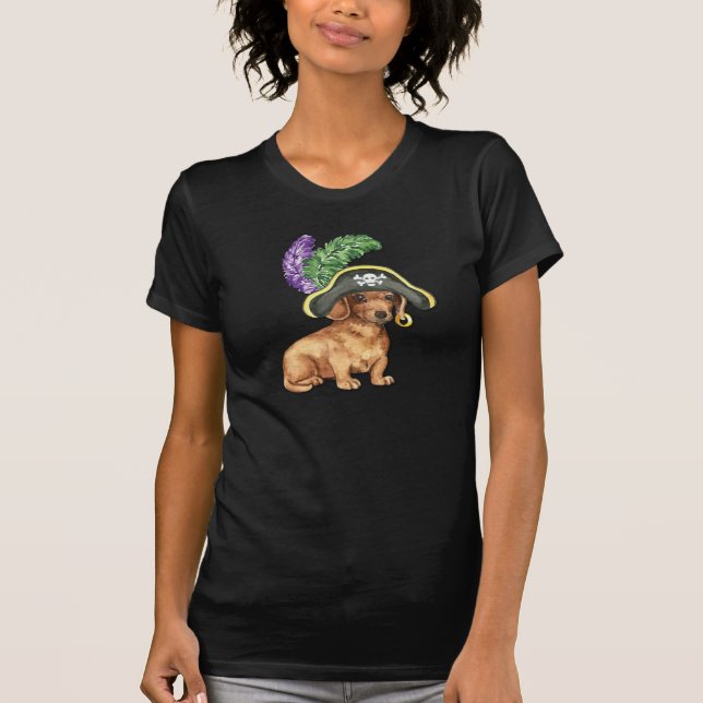 Camiseta Pirata de Dachshund (Anverso)