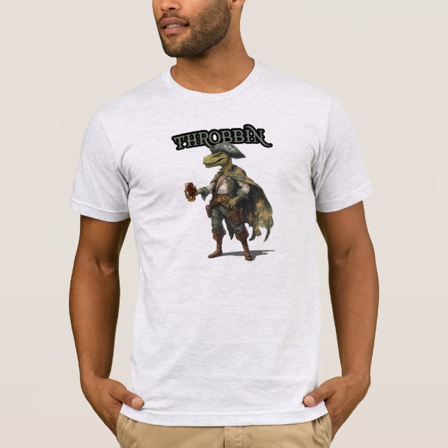Camiseta pirata de dinosaurios de Throbbin (Anverso)