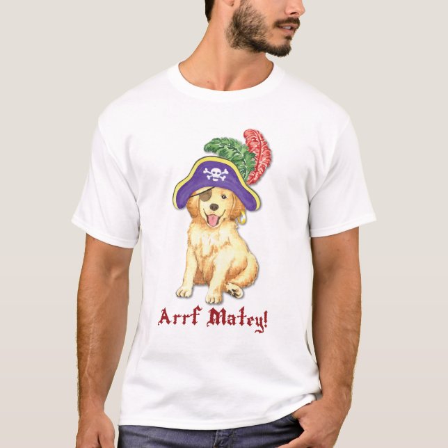 Camiseta Pirata de Golden Retriever (Anverso)