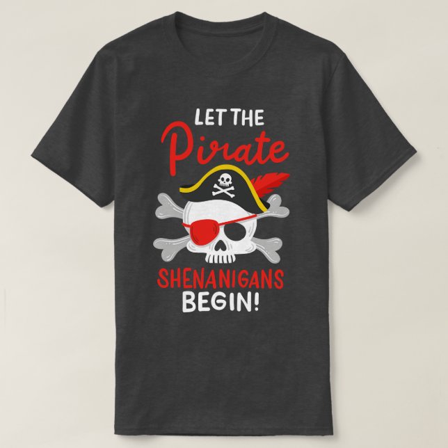 Camiseta Pirata de Halloween Tema (Diseño del anverso)