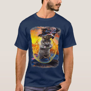 Camiseta Pirata de Hamster enano navegando en tanque de pes