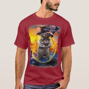 Camiseta Pirata de Hamster enano navegando en tanque de pes